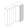 Corner units without cornice End panel for extended and walk-in corner unit, can be used on left and right W 56cm X D 1.5cm X H 236cm