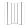 Corner units without cornice Corner unit, 90 degree with bi-fold-doors Front in carcase colour W 157cm X D 157cm H 236cm