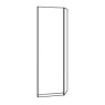 End units with swing door, angled, without cornice For placing on right: Front glass white W 47cm X D 58cm X H 216cm