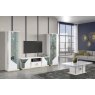 H2O Design Vogue White and Gold 1 Door Vitrine