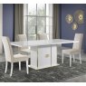 Accadueo H2O H2O Design Vogue White and Gold Extendable Table