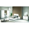 Accadueo H2O H2O Design Vogue White and Gold Dresser With Mirror