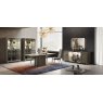 Camel Group Camel Group Volare Nickel 4 Door Buffet With Glass Doors