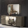 Camel Group Camel Group Volare Nickel 4 Door Buffet With Glass Doors