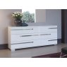 Status SRL Italy Status Volare Modern Italian White High Gloss Double Dresser