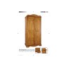 Crowther Buckingham Solid Oak 2 Door Wardrobe