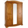 Crowther Buckingham Solid Oak 3 Door Wardrobe