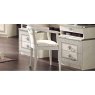 Camel Group Camel Group Aida White and Silver Bedroom Chair / Pouf