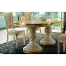 Camel Group Camel Group Aida Ivory and Gold Oval Dining Table With Extension