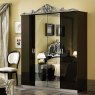 Camel Group Camel Group Barocco Black and Silver 4 Door Wardrobe With 2 Mirror Doors