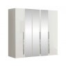 Camel Group Camel Group Dama Bianca White High Gloss 5 Door Wardrobe