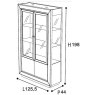 Camel Group Camel Group Dama Bianca White High Gloss 2 Door Vitrine