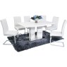 Vegas White High Gloss Dining Table