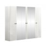 Camel Group Camel Group Onda White High Gloss 6 Door Mirror Wardrobe