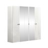 Camel Group Camel Group Onda White High Gloss 5 Door Mirror Wardrobe