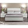Camel Group Onda White High Gloss Bed Frame with and without Storage