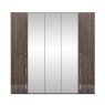 Camel Group Platinum Silver Birch 5 Door Mirror Wardrobe