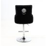 Dream Home Furnishings Majestic Black Fabric Bar Stool