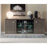 Camel Group Camel Group Platinum Slim Silver Birch High Gloss 4 Door Buffet with Glass Door