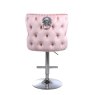 Dream Home Furnishings Valentino Pink Velvet Bar Stool