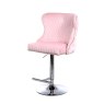 Dream Home Furnishings Valentino Pink Velvet Bar Stool