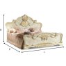 Camel Leonardo Night Italian Ivory High Gloss and Gold Bed 180cm Camel Leonardo Night Italian Ivory High Gloss and Gold Bed 180cm